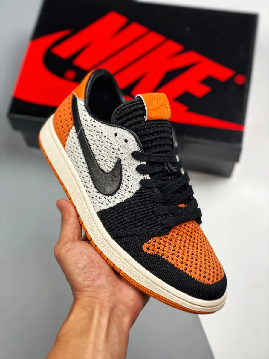 Air Jordan 1 Low Flyknit "Shattered Backboard" Sail/Starfish-Black