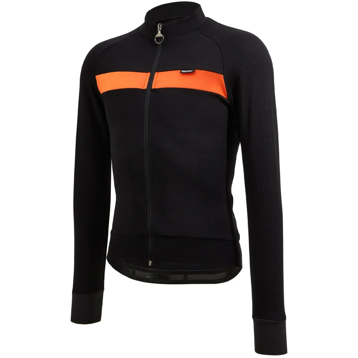 Santini Adapt Wool Long Sleeve Jersey - Orange Restock
