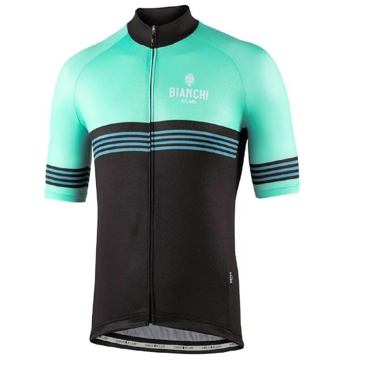 Nalini 2021 Bianchi Milano Prizzi Short Sleeve Cycling Jersey Black/Celeste