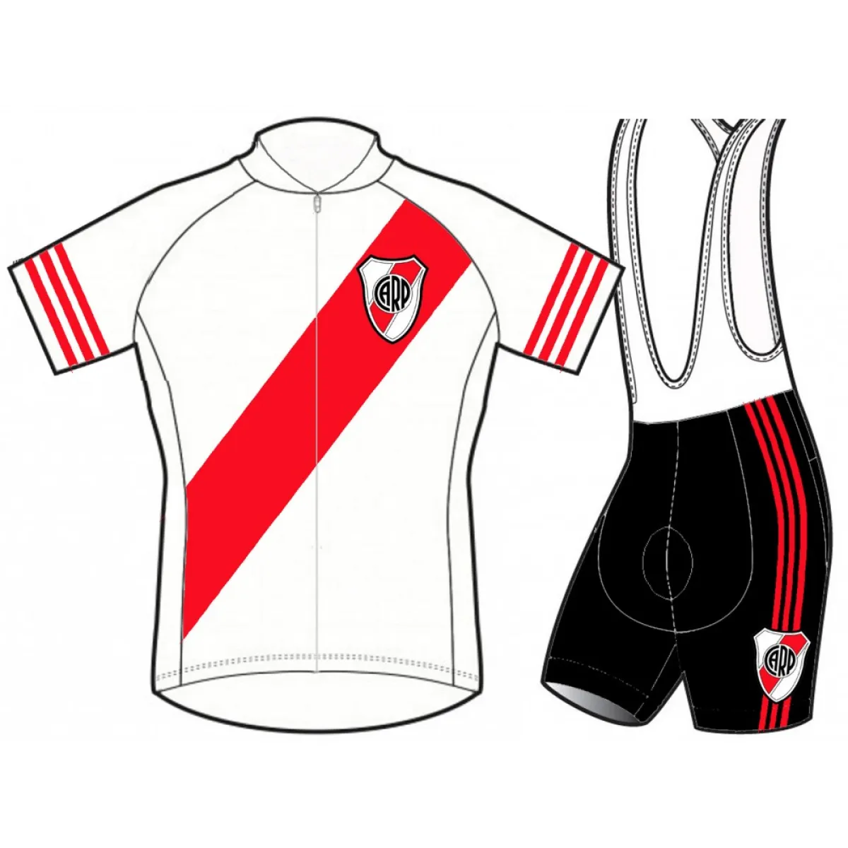 River Plate Cycling Jerseys and (bib) shorts 1694837284