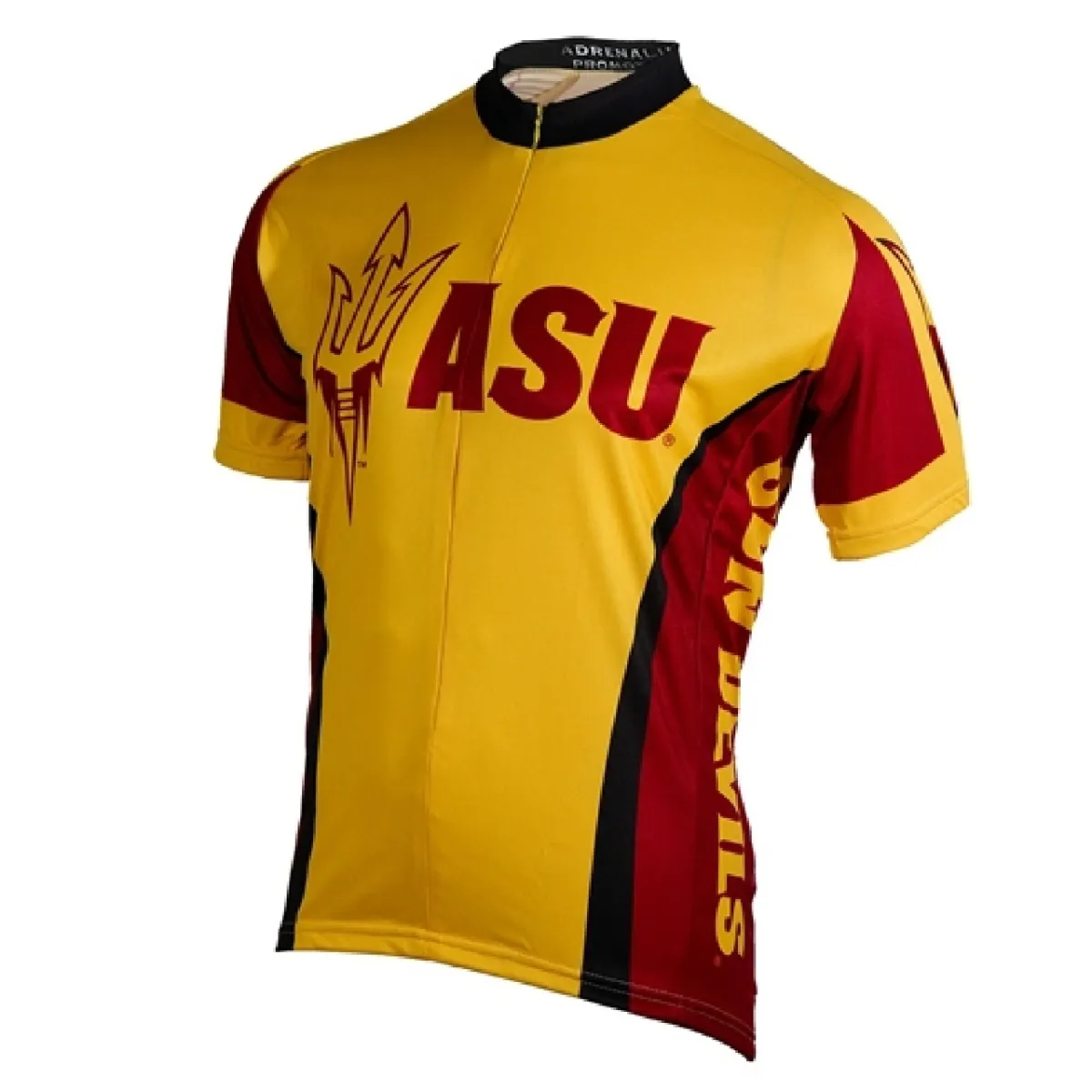 Arizona State University Sun Devils 3/4 zip Men's Short Sleeve Cycling Jersey, Arizona State Jersey ASU-MED