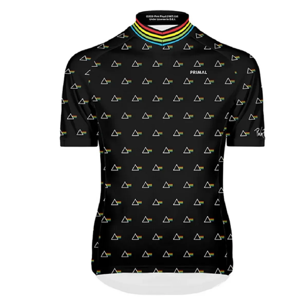 Primal Wear Pink Floyd Prism Pattern Men's Nexas Full Zip SS Cycling Jersey, Brit Floyd Greensboro PRSJ78M-M