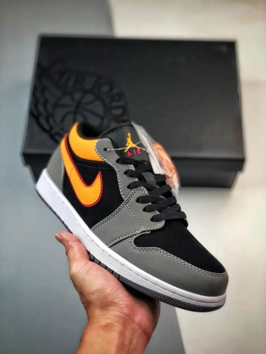 Air Jordan 1 Low Black Grey Orange - Jordan 1 Low Orange FN7308-008