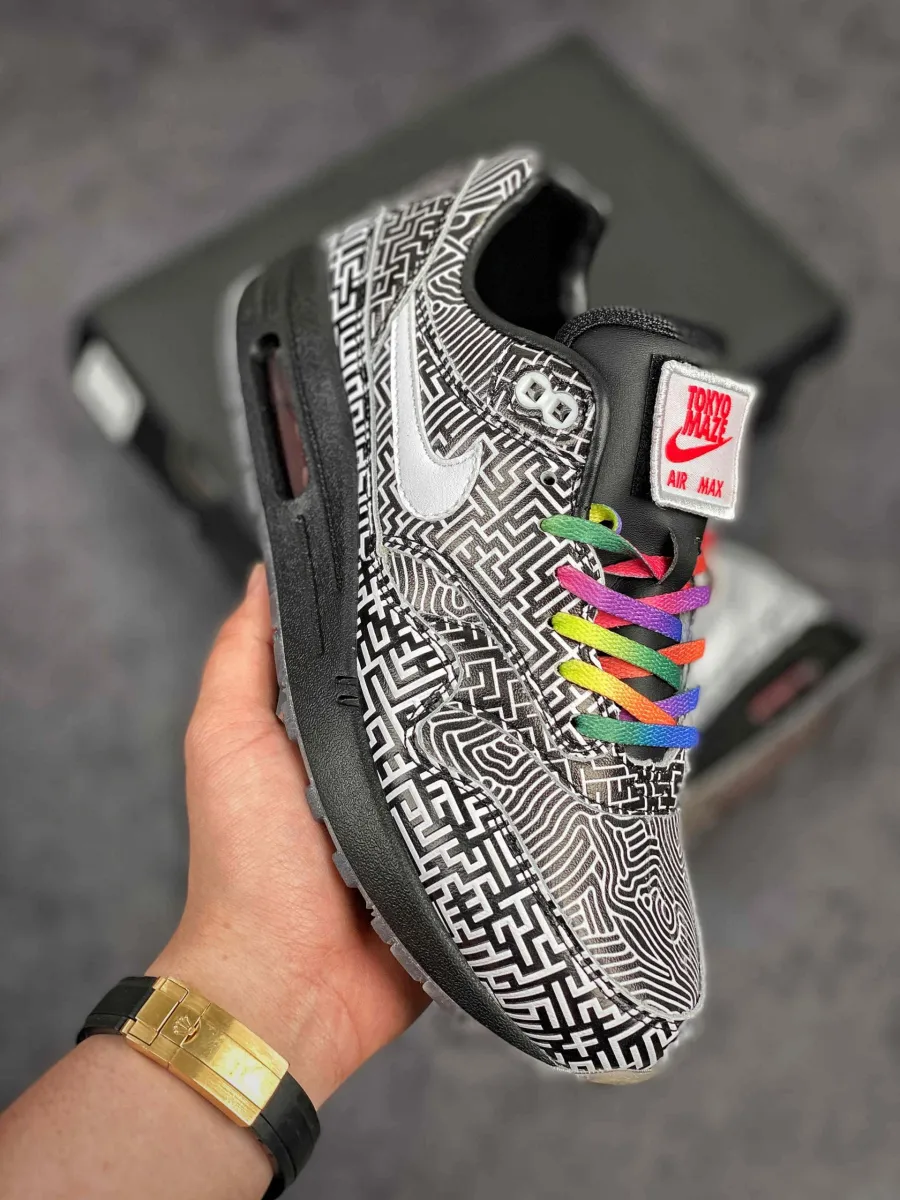 Nike Air Max 1 'Tokyo Maze' Black/White/Habanero Red Air Max 1 Tokyo