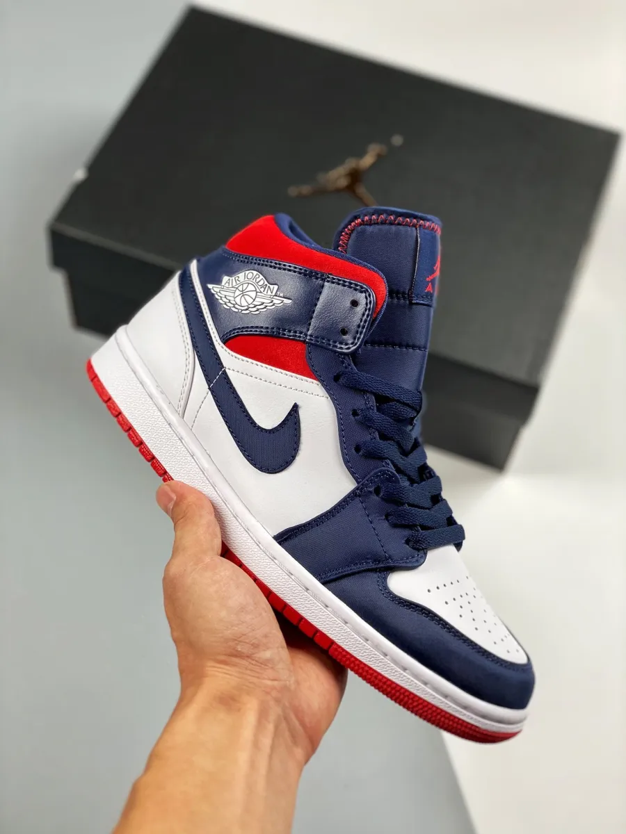 Air Jordan 1 Mid SE 'USA' 852542-104 AJ1 #nike jordan mid se