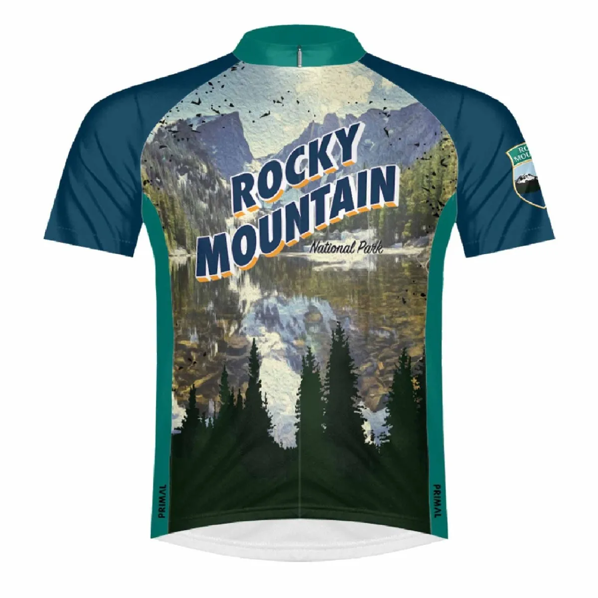 Primal Wear 2021 Rocky Mountain National Park Full Zip Sport Cycling Jersey, Biking In Rocky Mountain National Park