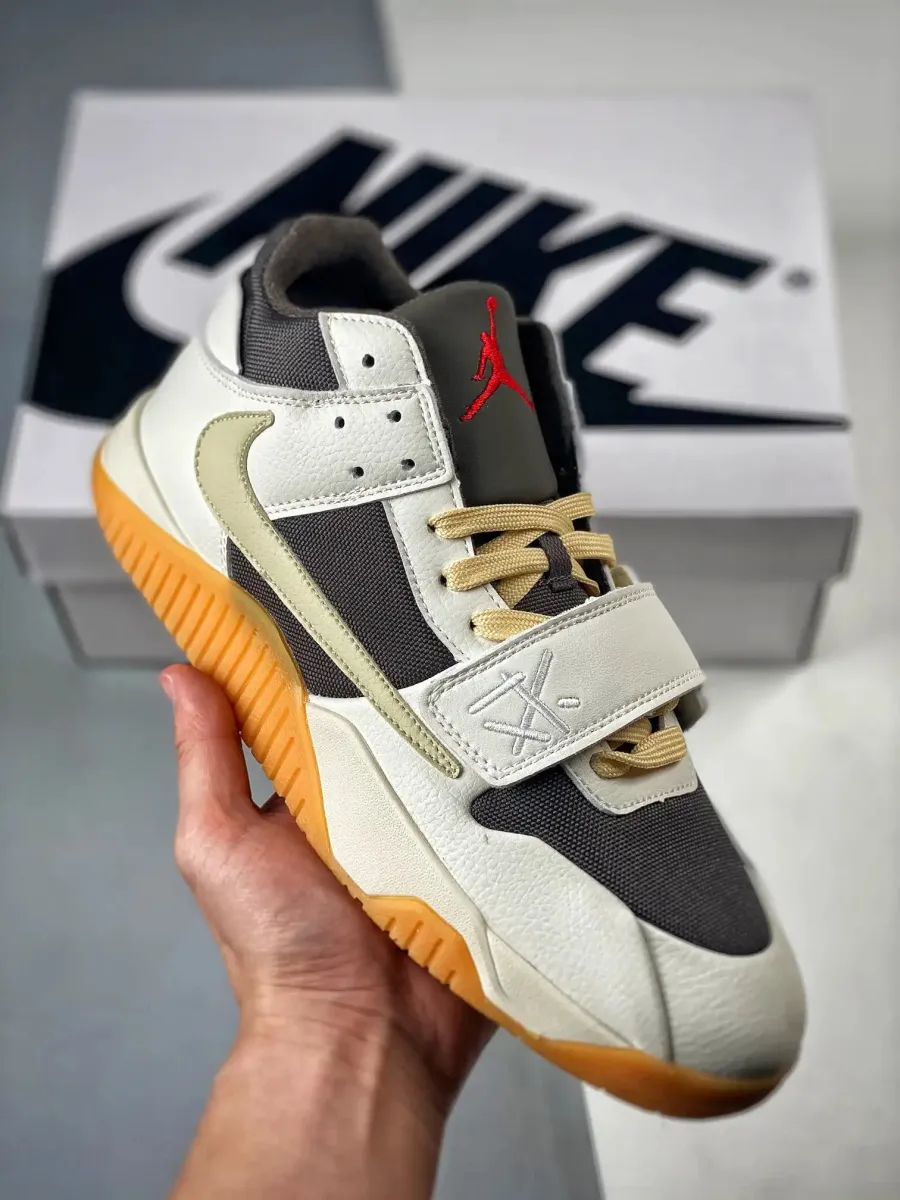 Travis Scott x Jordan Cut The Check Sail/Muslin-Black-Fire Red