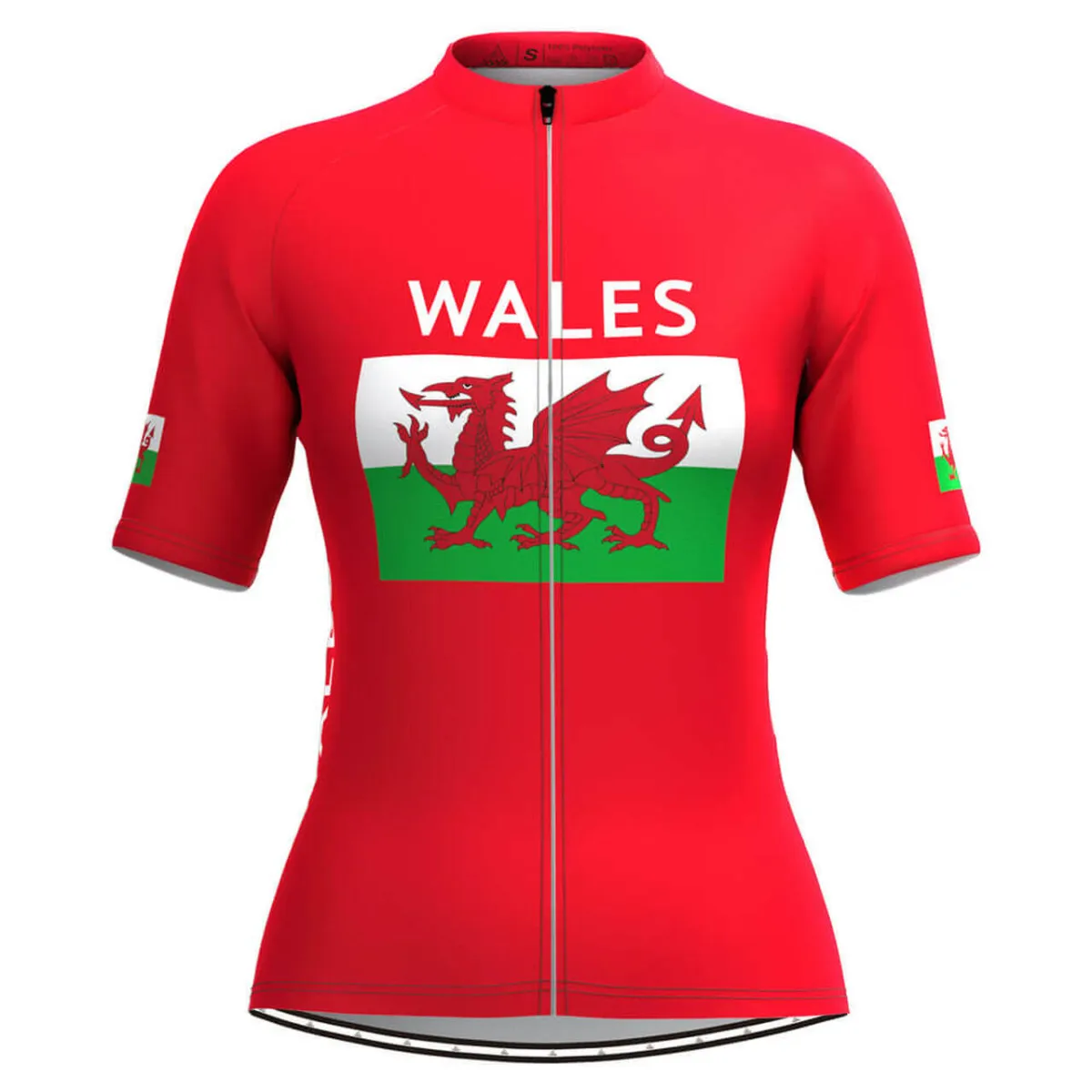 Wales Flag Women's Cycling Jersey Red New Releases