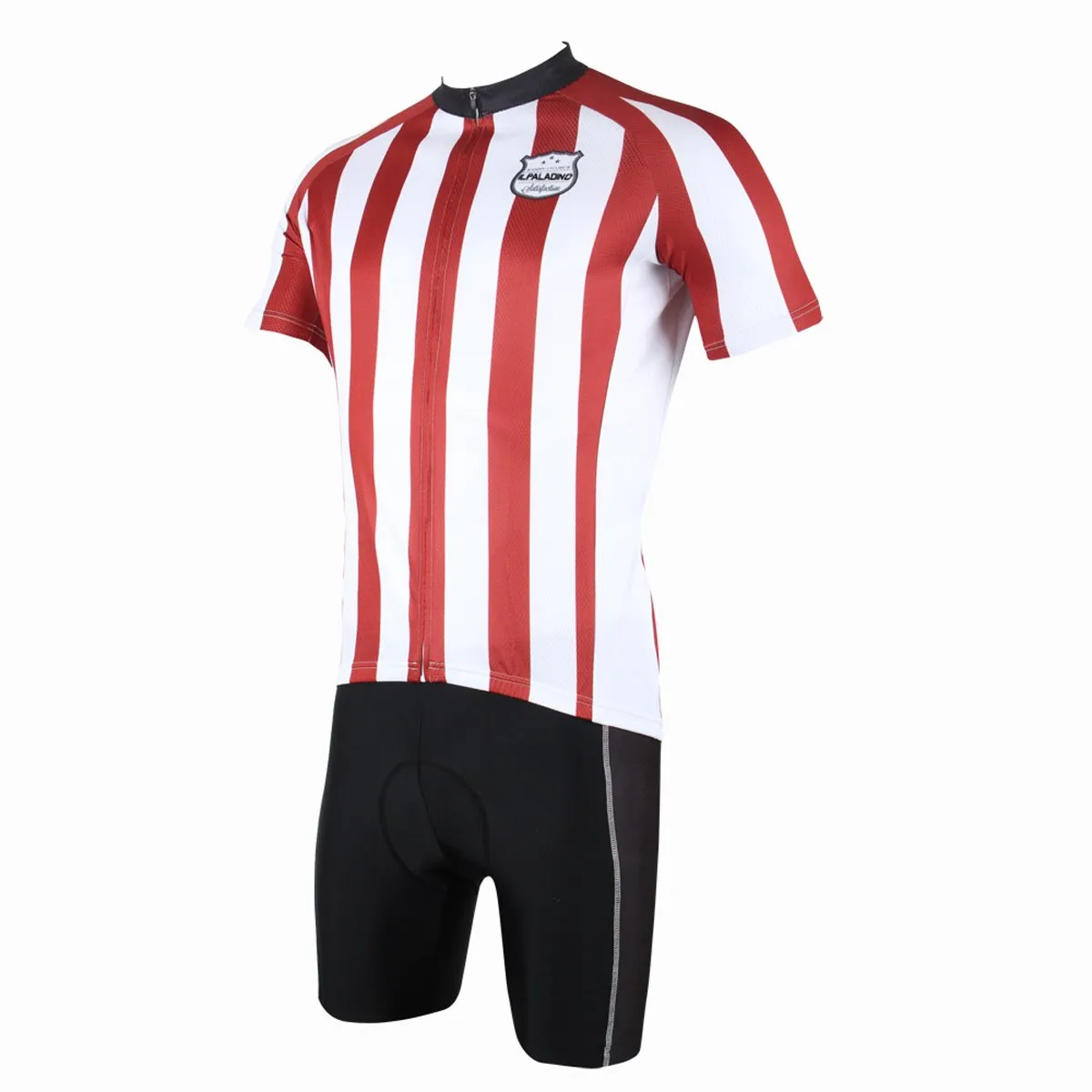 ILPALADINO Football Style Red White Stripes Blue White Stripes Short-Sleeve Cycling Suit Jersey Apparel Outdoor Sports GearApparel Team Kit