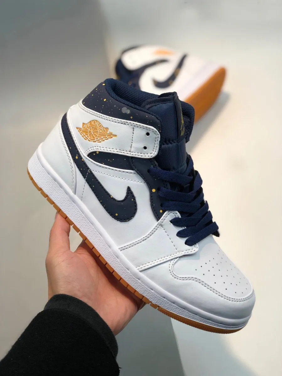 Air Jordan 1 Mid 'Jeter' Sail Bronze College Navy - air jordan 1 mid jeter