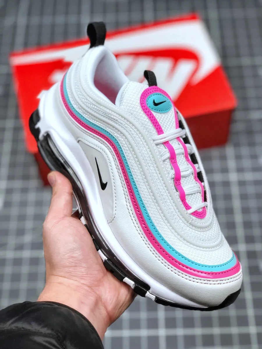 Nike Air Max 97 White Black Pink For Women #womens air max 97 pink
