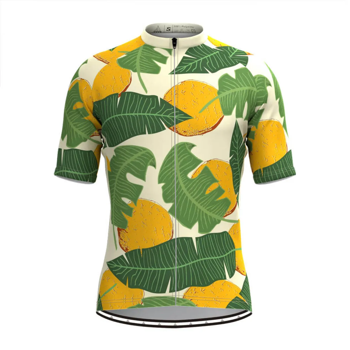 Men's Tropical Coconut Print Hawaiian Cycling Jersey Outlet