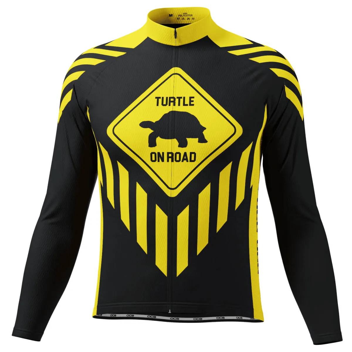 Men's Turtle on Road Long Sleeve Cycling Jersey, Anti Turtle Sleeve
