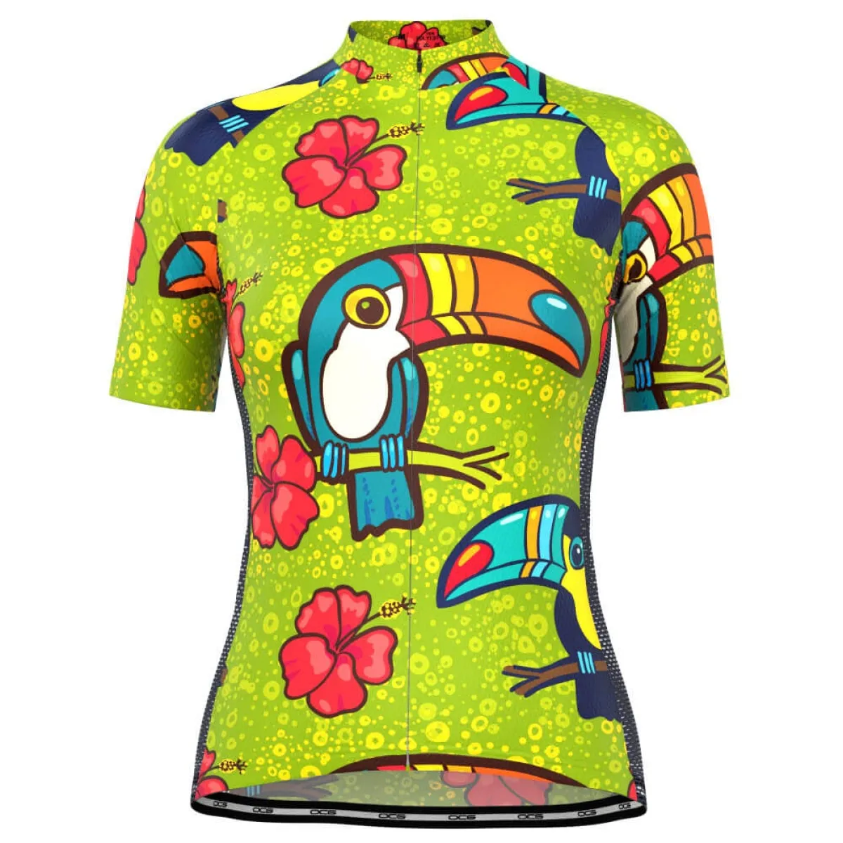 Women's Tucan Hibiscus Short Sleeve Cycling Jersey / Tucan Express