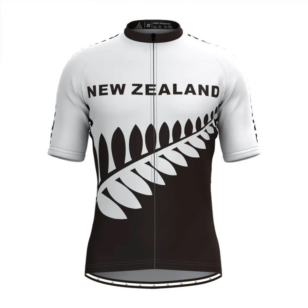 New Zealand Men's Cycling Jersey White Black Restock