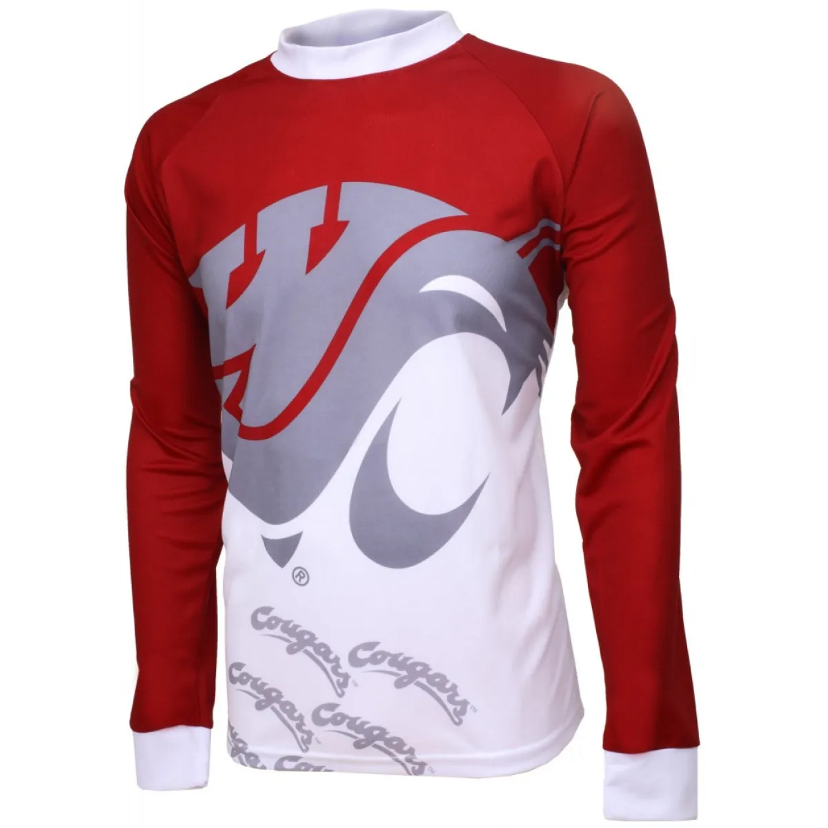 NCAA Washington State Cougars Mountain Long Sleeve Bike MTB Cycling Jerseys