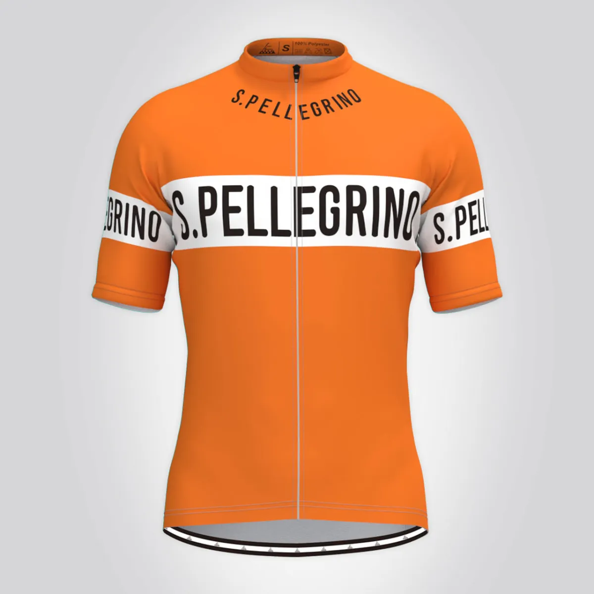 Retro San Pellegrino Orange Men's Cycling Jersey Restock