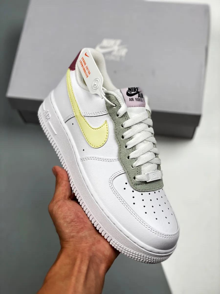 Nike Air Force 1 Low White Yellow Purple DN4930-100 - purple and yellow forces