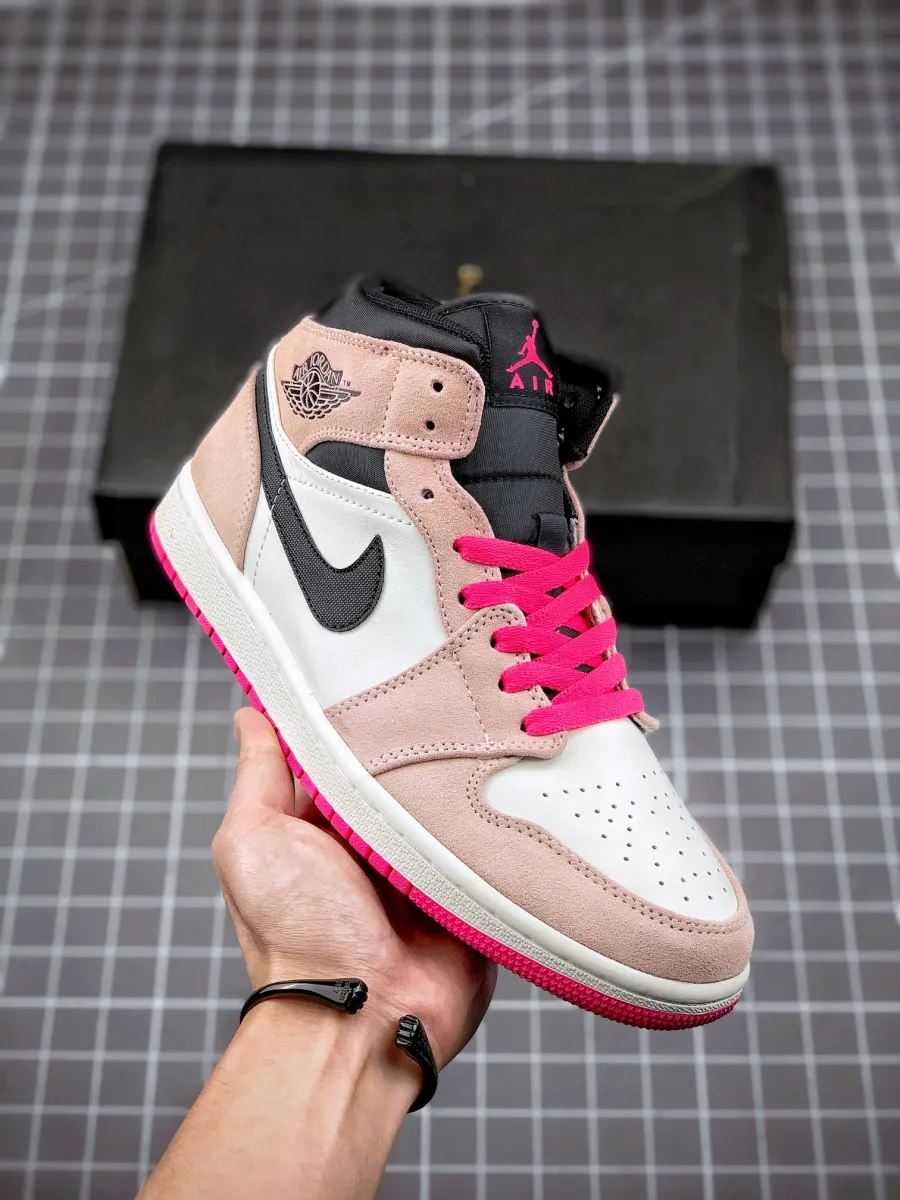 Air Jordan 1 Mid 'Crimson Tint' Crimson Tint/Hyper Pink-Black 852542-801 AJ1 Unisex / air jordan 1 mid se crimson tint