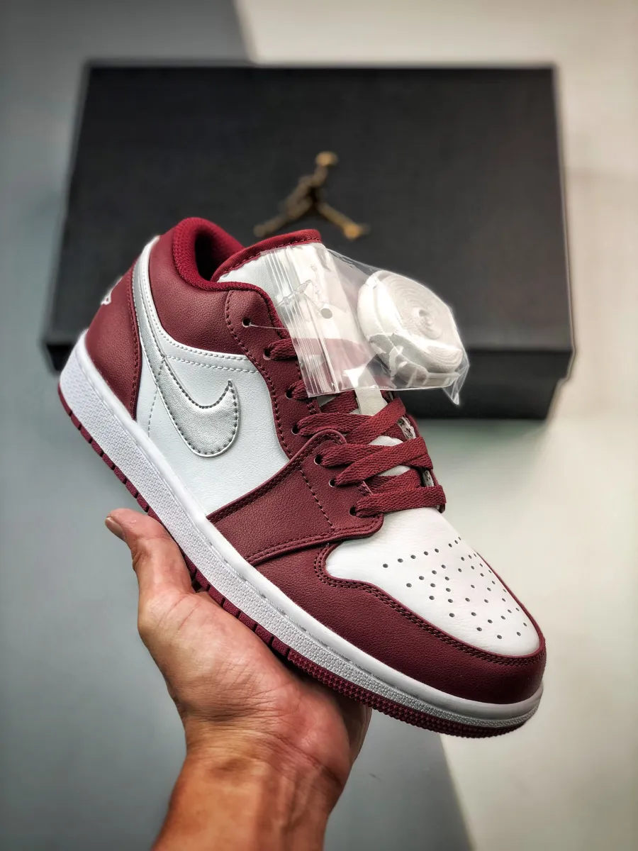 Air Jordan 1 Low White/Bordeaux 553558-615 #jordan low bordeaux