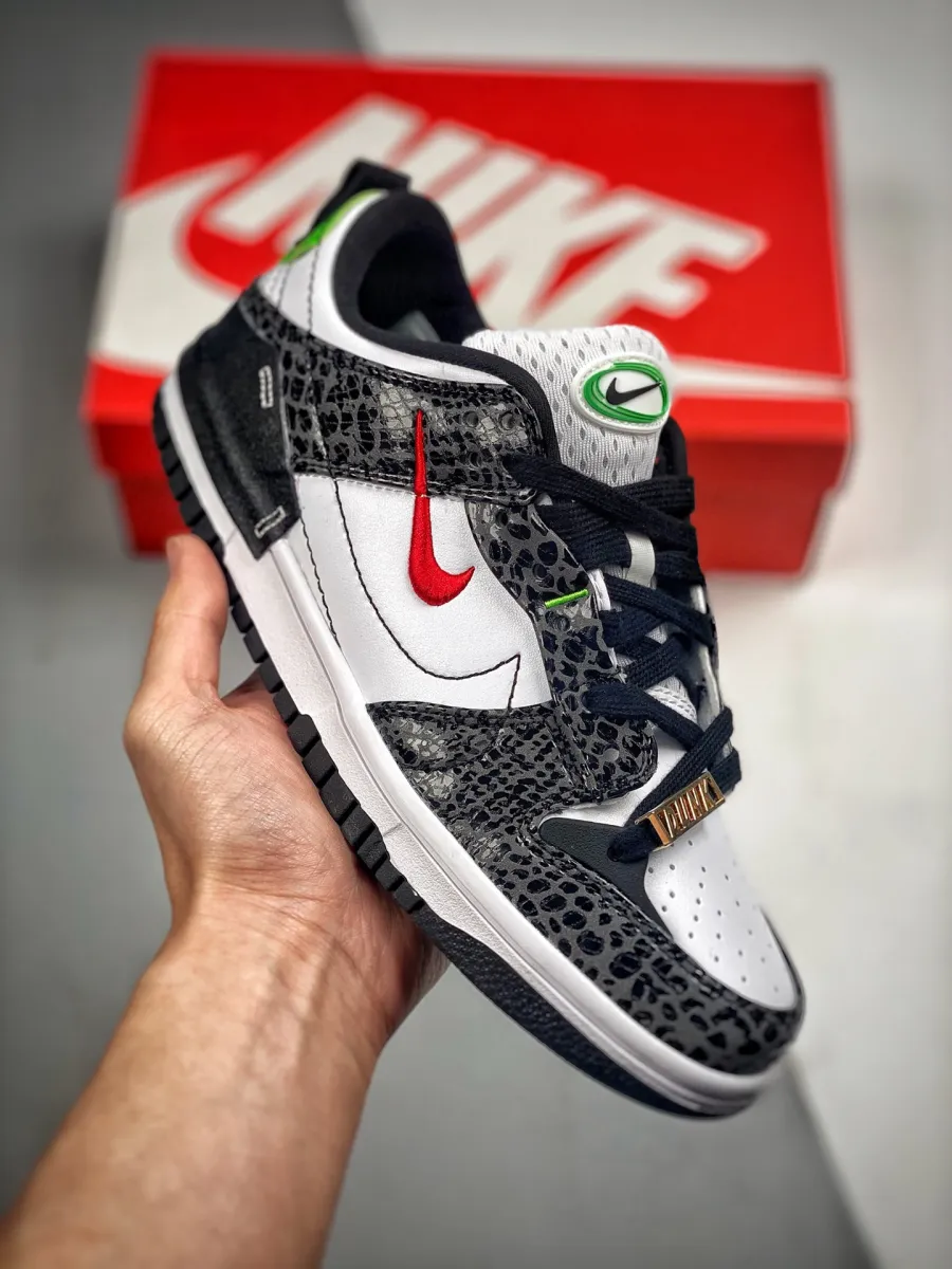 Nike Dunk Low Disrupt 2 Just Do It Black Snakeskin DV1490-161 Nike Dunk Low Disrupts