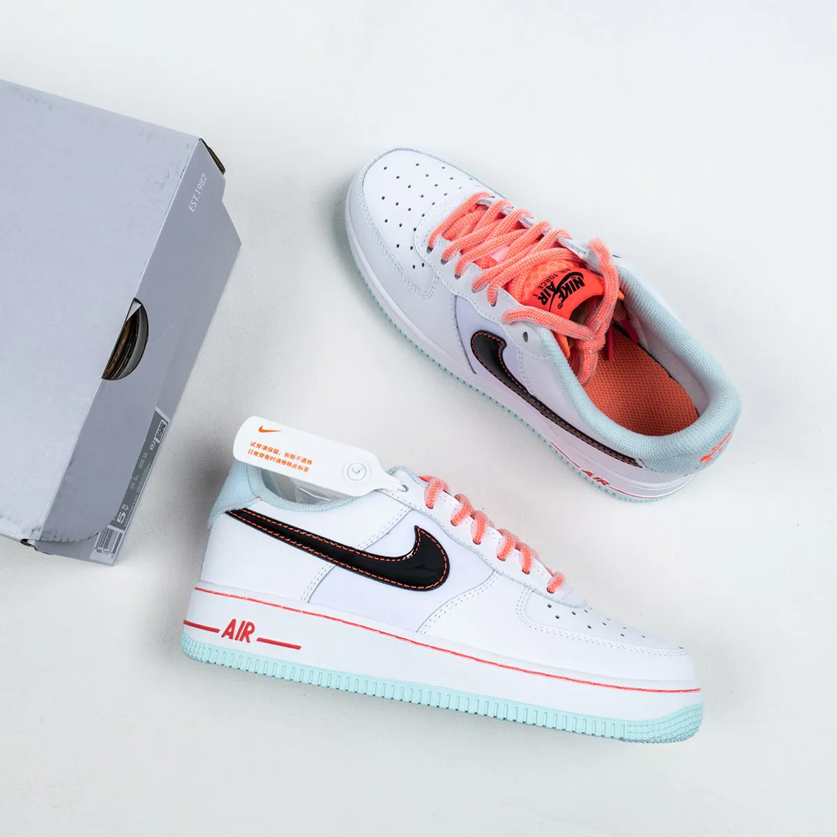 Nike Air Force 1 07 LV8 White Flash Crimson Atomic Pink / air force 1 07 lv8 pink