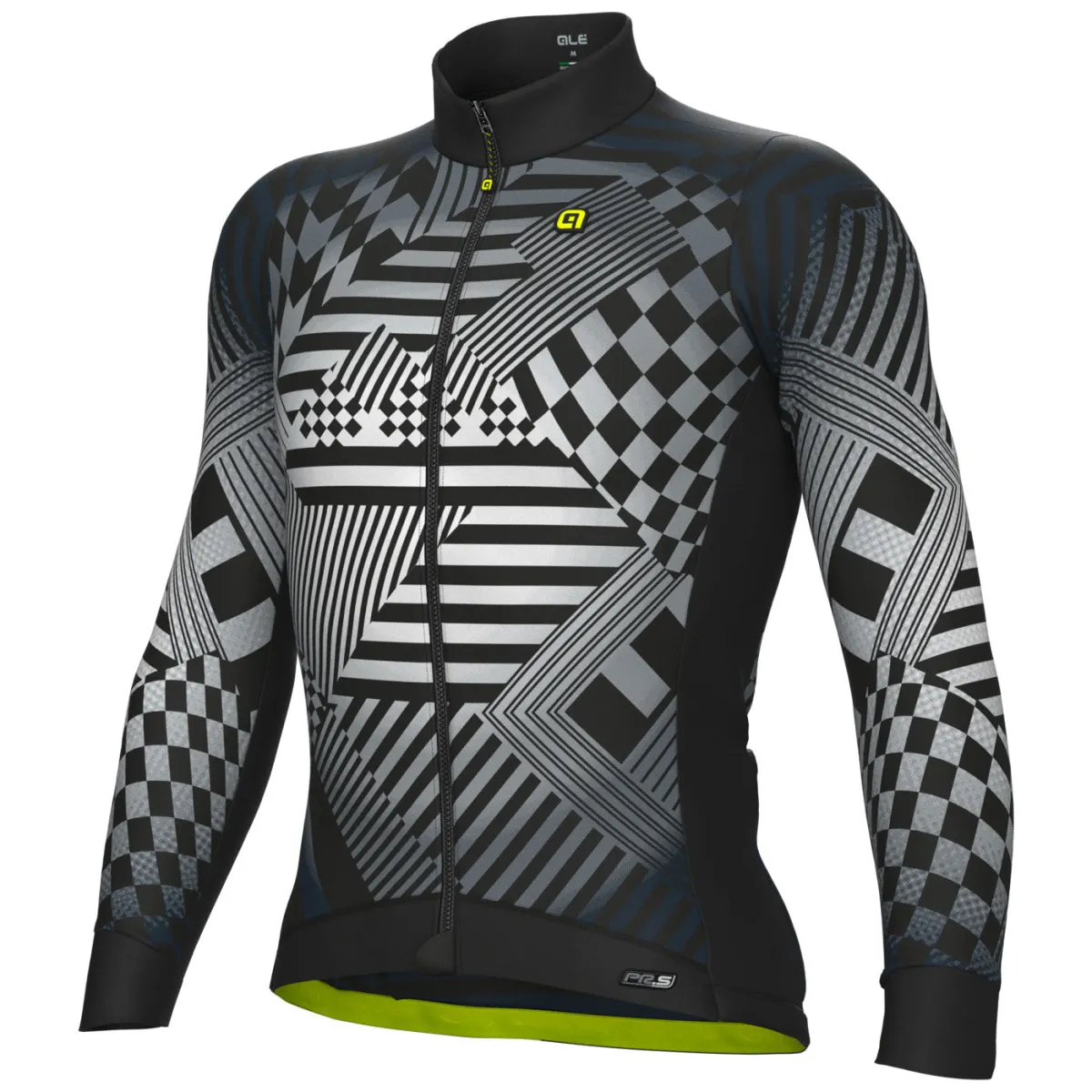 Ale PR-S Checker Long Sleeve Jersey - Grey Outlet