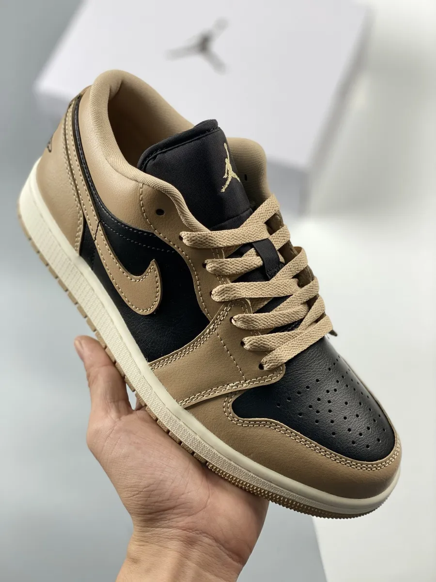Air Jordan 1 Low 'Vachetta Tan' Desert/Sail/Black DC0774-201 - jordan 1 desert black