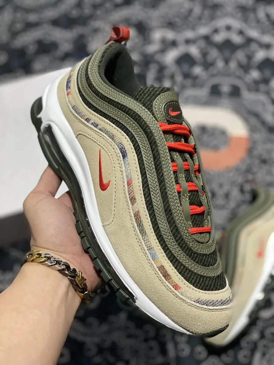 Pendleton x Nike Air Max 97 By You Black Olive - nike air max pendleton