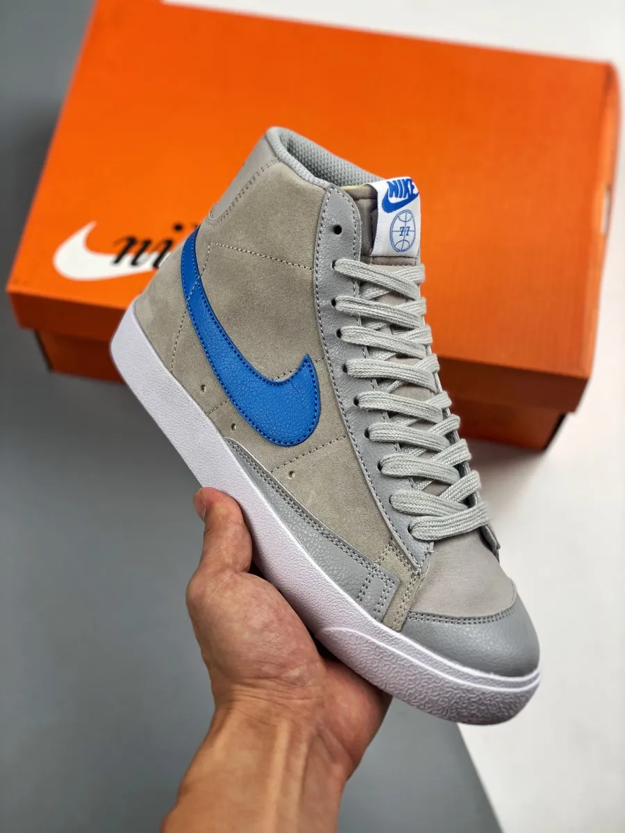 Nike Blazer Mid '77 NRG EMB 'Coney Island' Grey Fog mens grey nike blazers