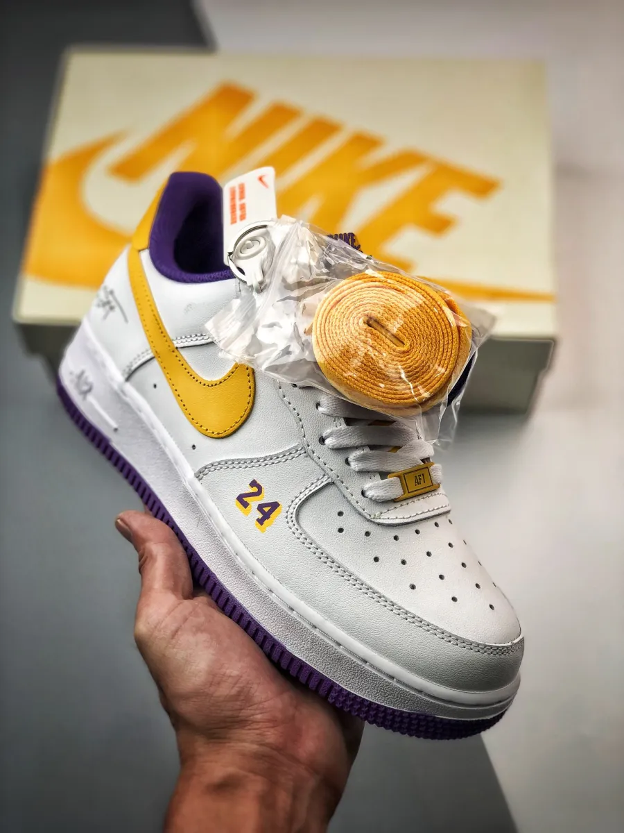 Nike Air Force 1 Low 'Laker 24' White Purple / laker air force 1