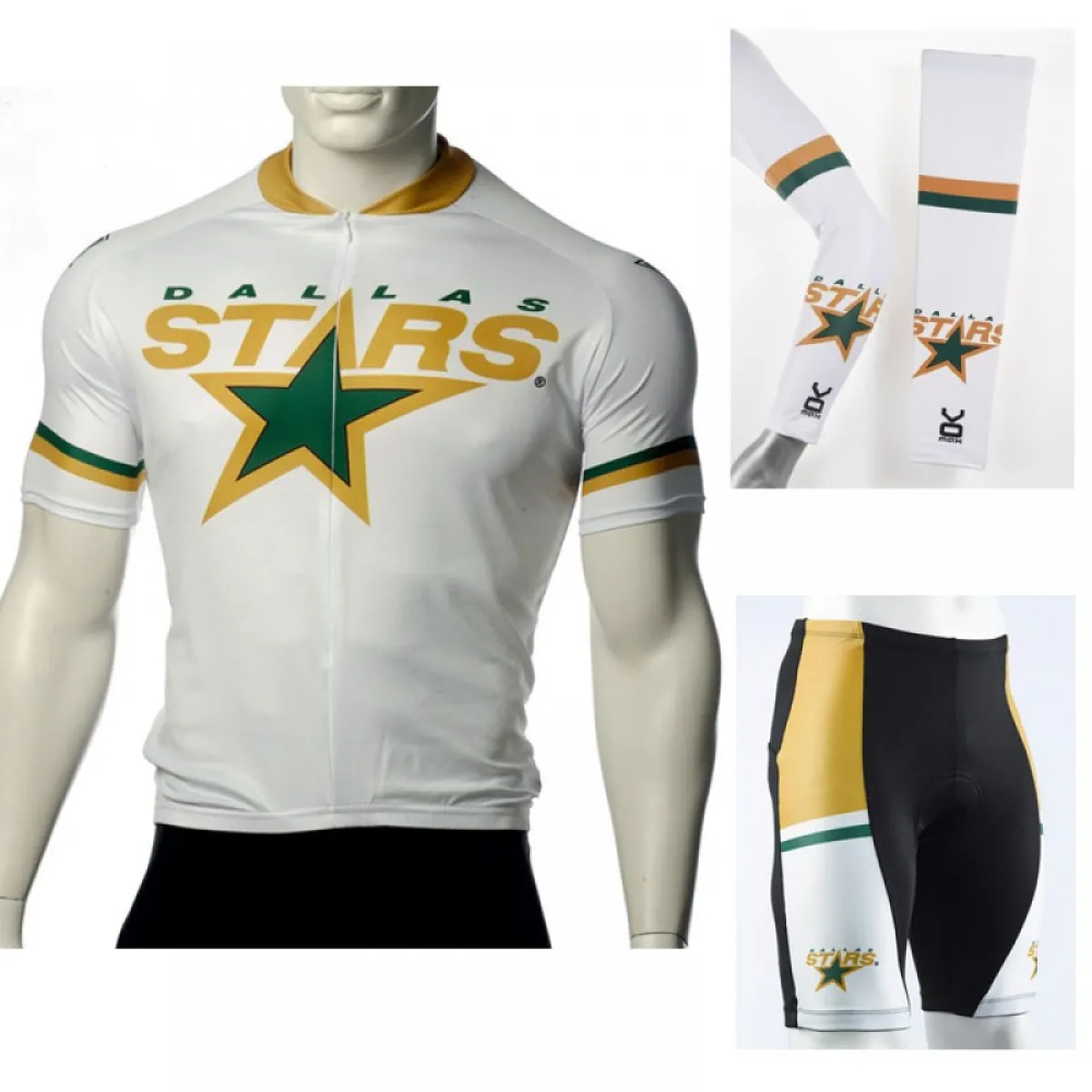 NHL Dallas Stars Cycling Jerseys Bib Shorts Arm Warmers