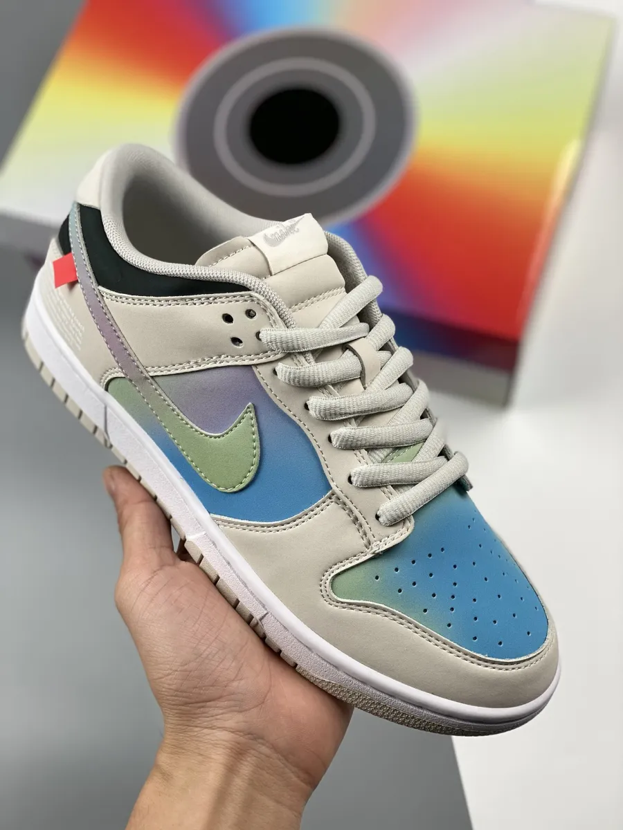 Custom Nike Dunk Low Wolf Grey/Blue-Multi FD9749-400-1 New Releases