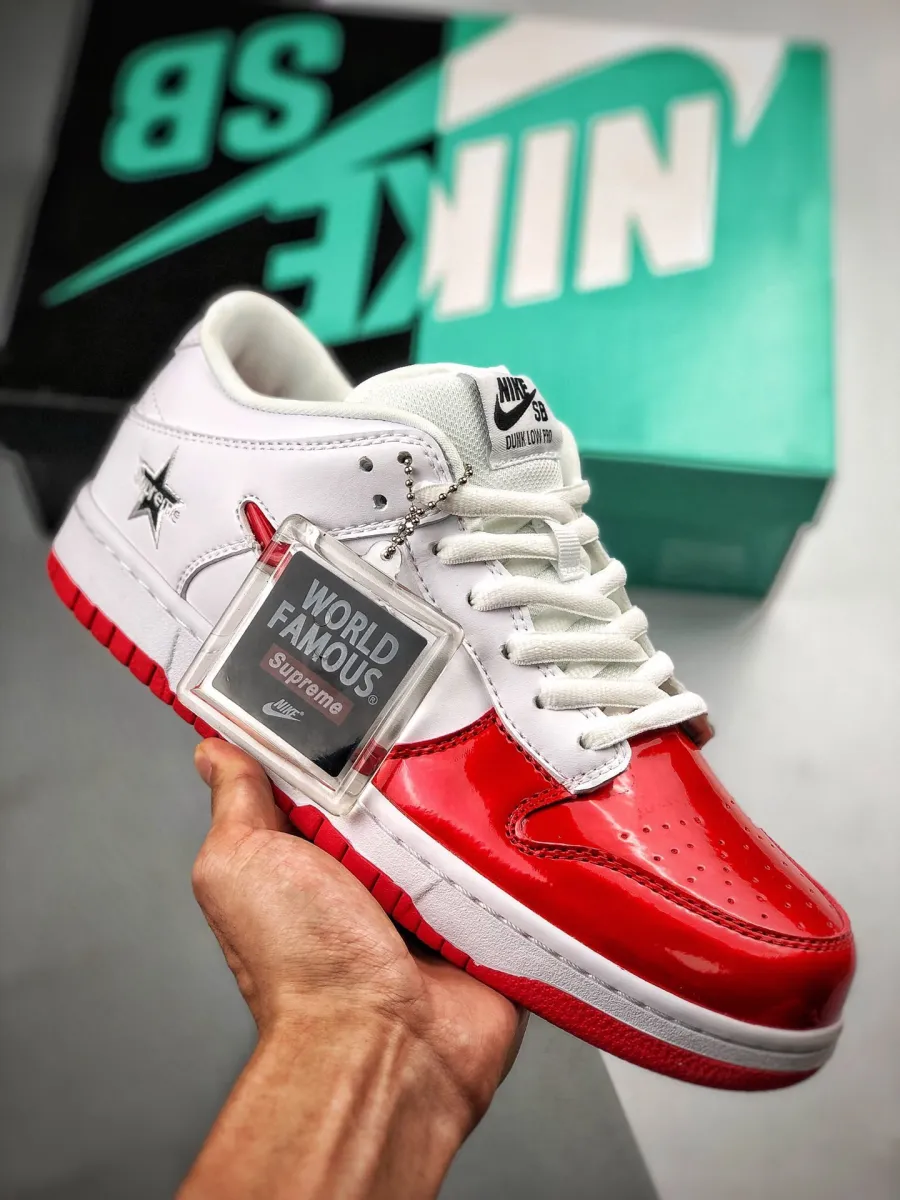 Nike Supreme X Dunk Sb Low 'Varsity Red'  White/Black / red white black dunk low