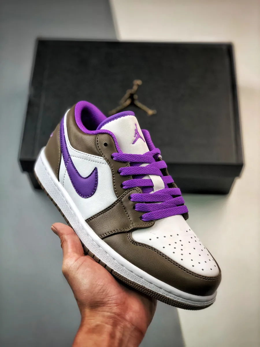 Air Jordan 1 Low Palomino/Wild Berry-White 553558-215 #lavender jordan 1 low