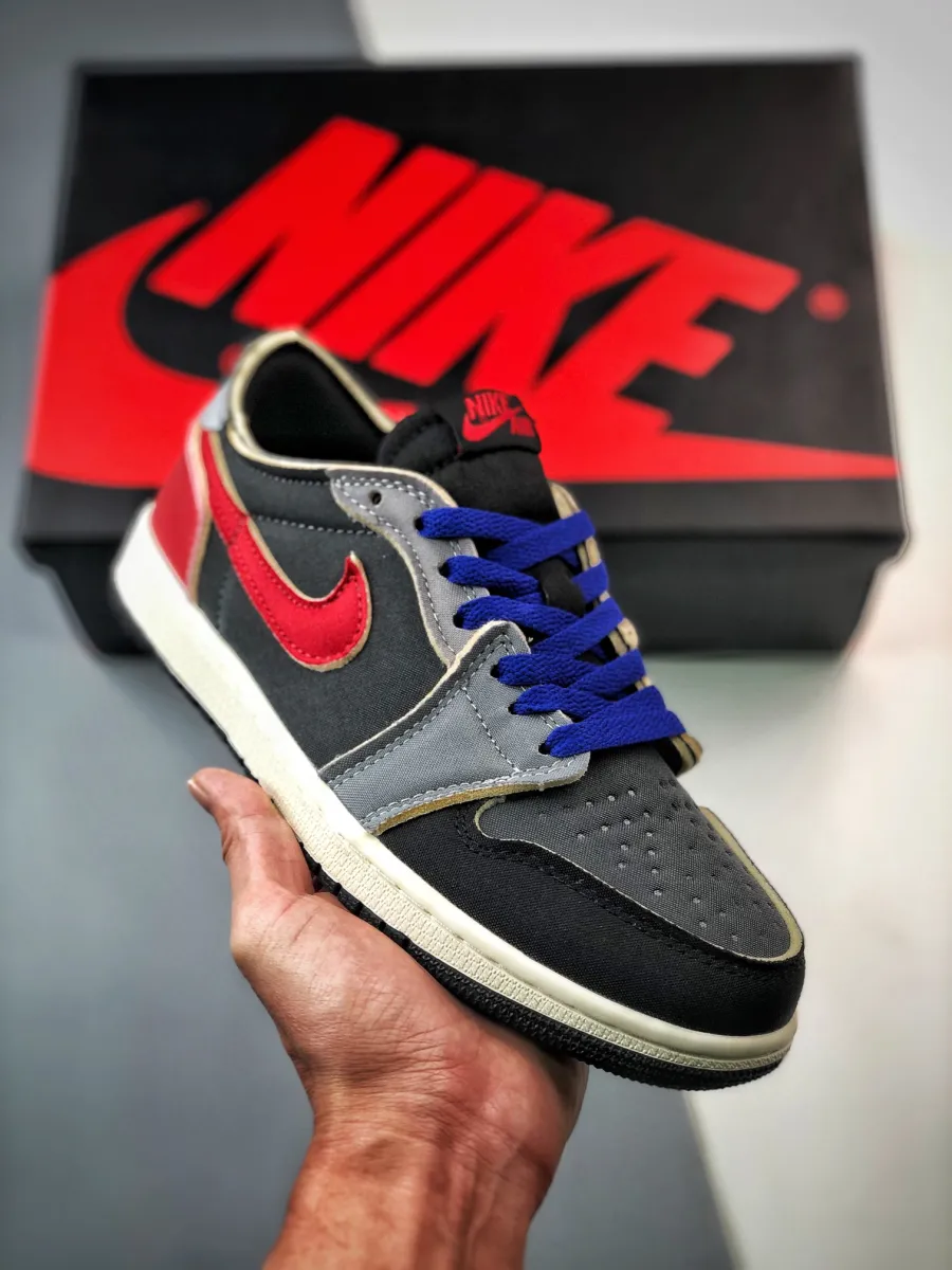 Air Jordan 1 Low OG EX Black/Dark Smoke Grey-Red 1676453385 Outlet