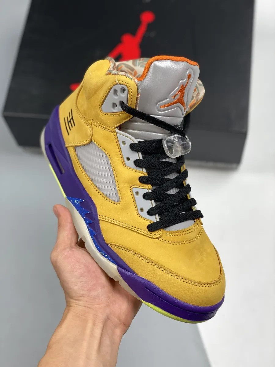 Air Jordan 5 Retro SE 'What The' CZ5725-700 jordan 5 solar orange