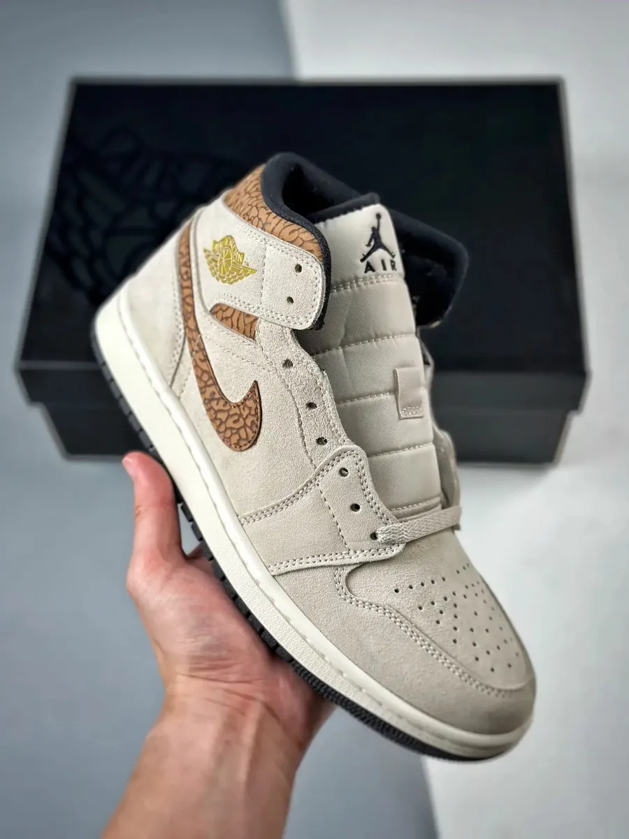 Air Jordan 1 Mid SE Brown Elephant DZ4129-102 Online