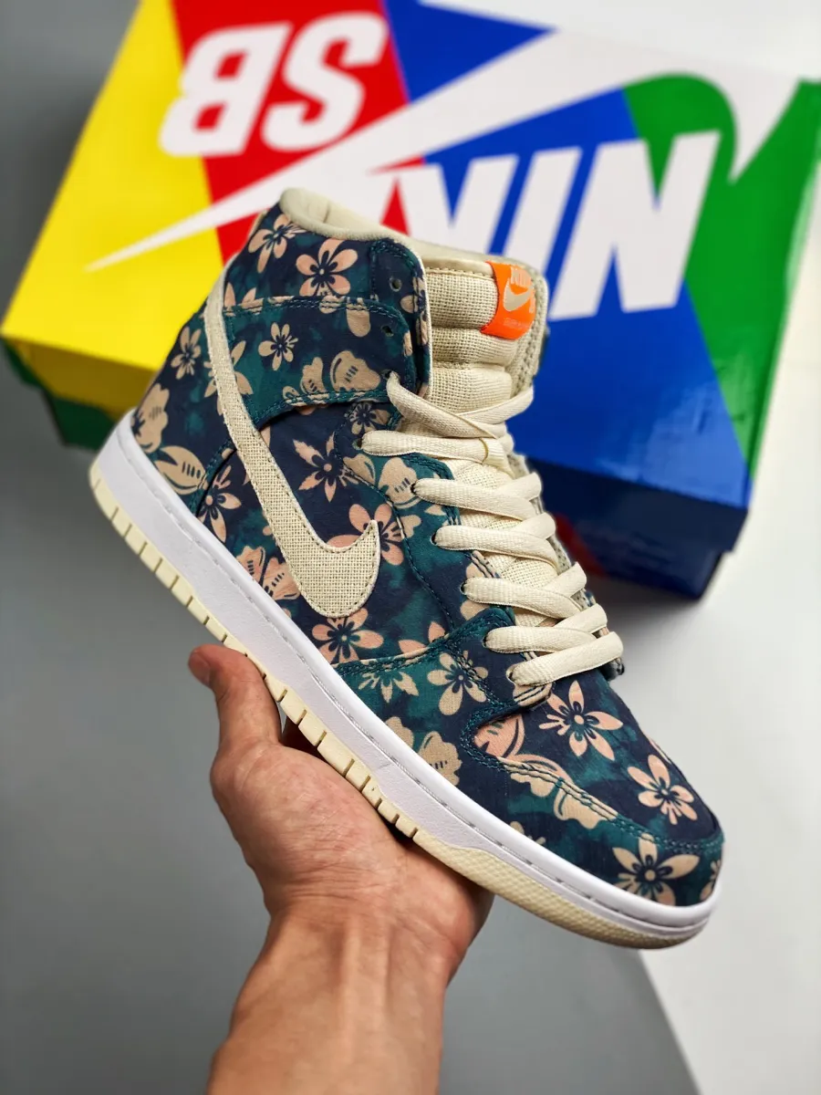 Nike SB Dunk High Pro 'Hawaii' Sail/Blue/Green Aqua CZ2232-300 / dunk hawaii
