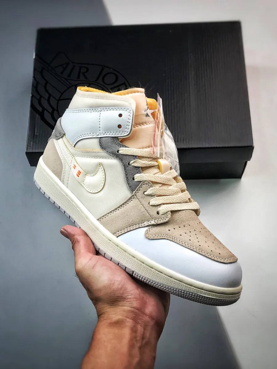 Air Jordan 1 Mid Craft 'Inside Out' White/Neutral Grey DM9652-100 Jordan 1 Inside Out Review