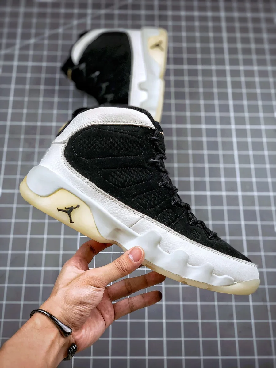 Air Jordan 9 'LA All-Star' Black/Summit White-Black-Metallic Gold / los jordan 9
