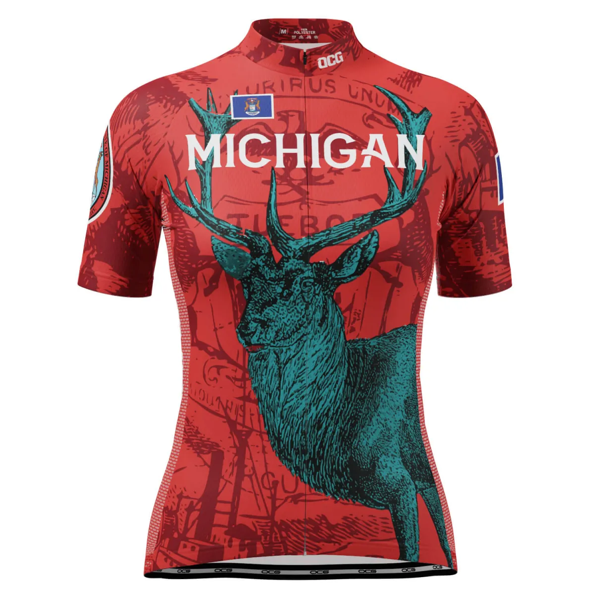 Women's Michigan US State Short Sleeve Cycling Jersey