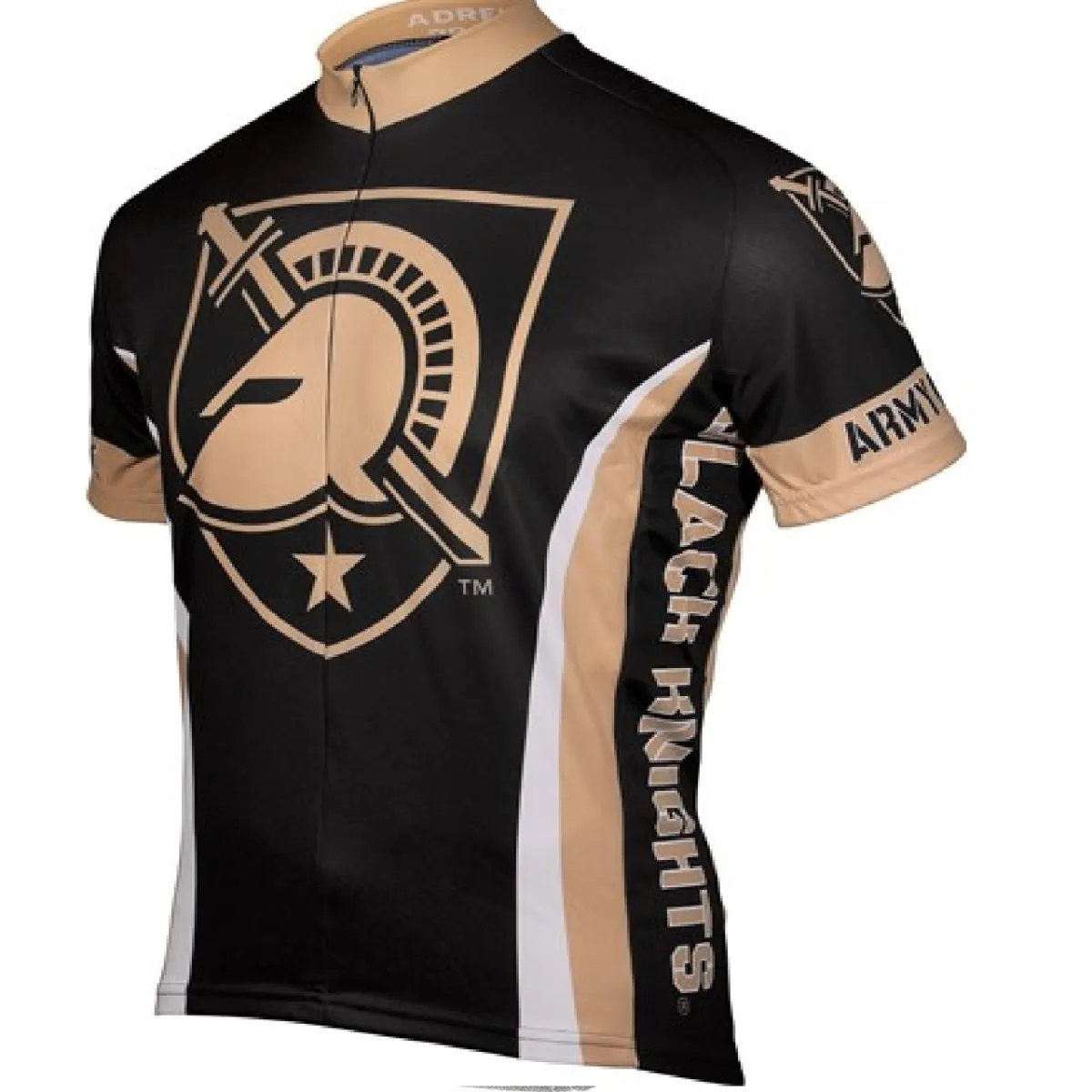 US Army West Point Black Knights 3/4 zip Men's Short Sleeve Cycling Jersey / Army West Point Jerseys ARMY-MED
