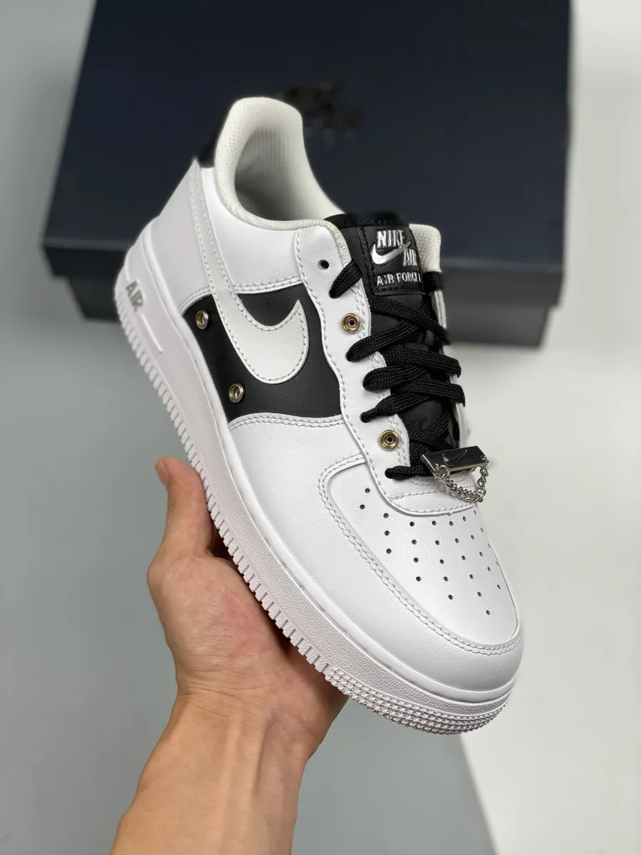 Nike Air Force 1 'Snap Accessories' White/Black/Metallic Silver DA8571-100 - accessories nike