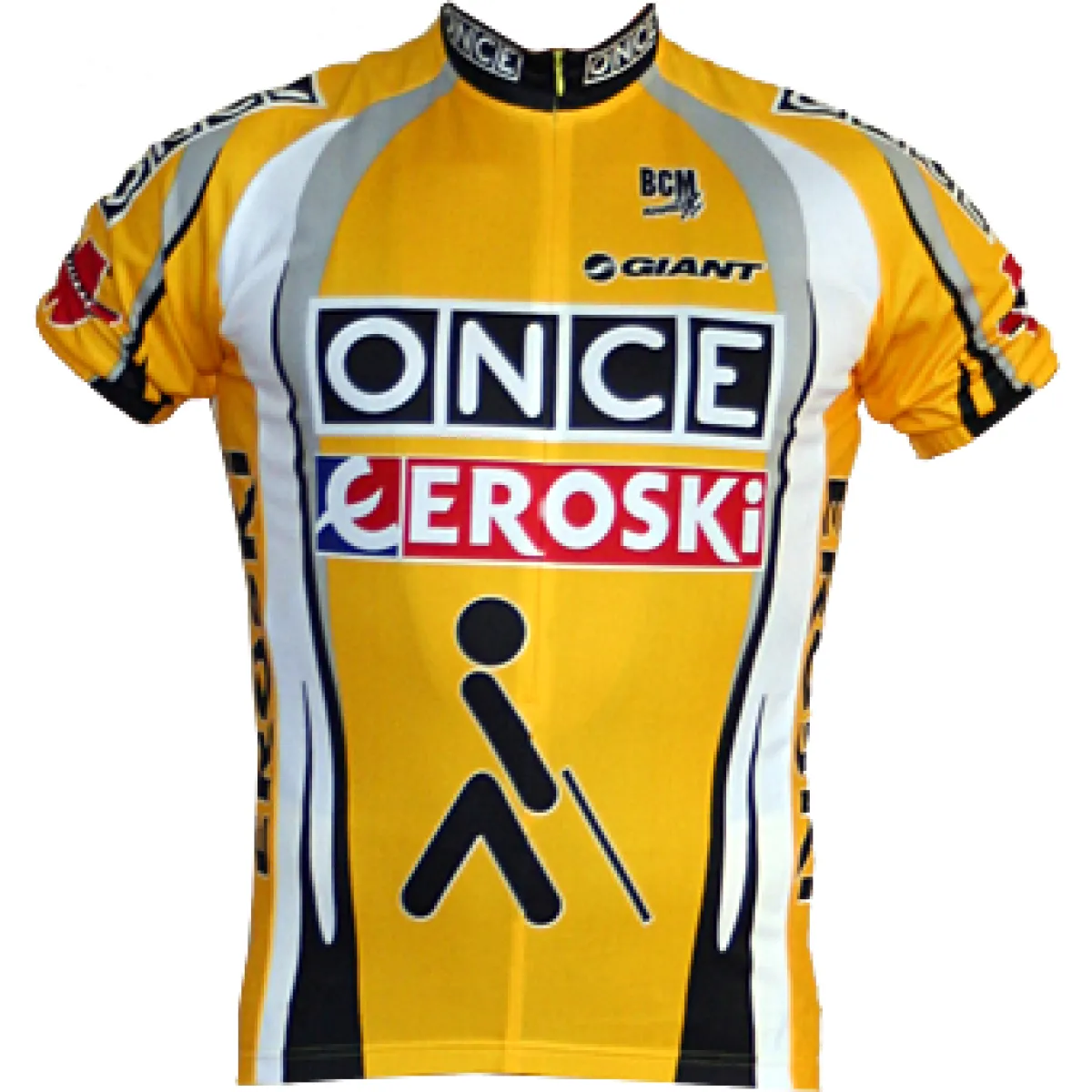 2001-2003 ONCE EROSKI vintage Unique Cool Short Sleeve cycling Jersey Yellow