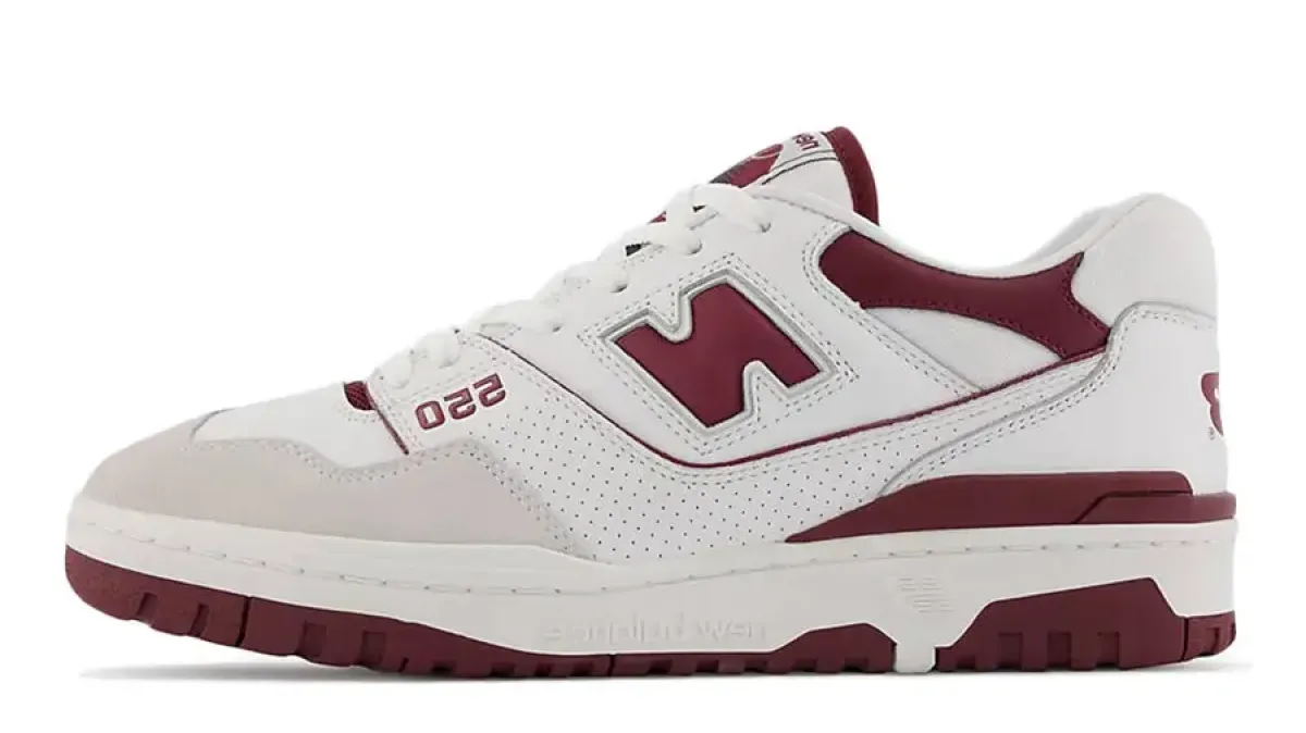 Women New Balance 550 White Maroon BB550LI1 - new balance burgundy