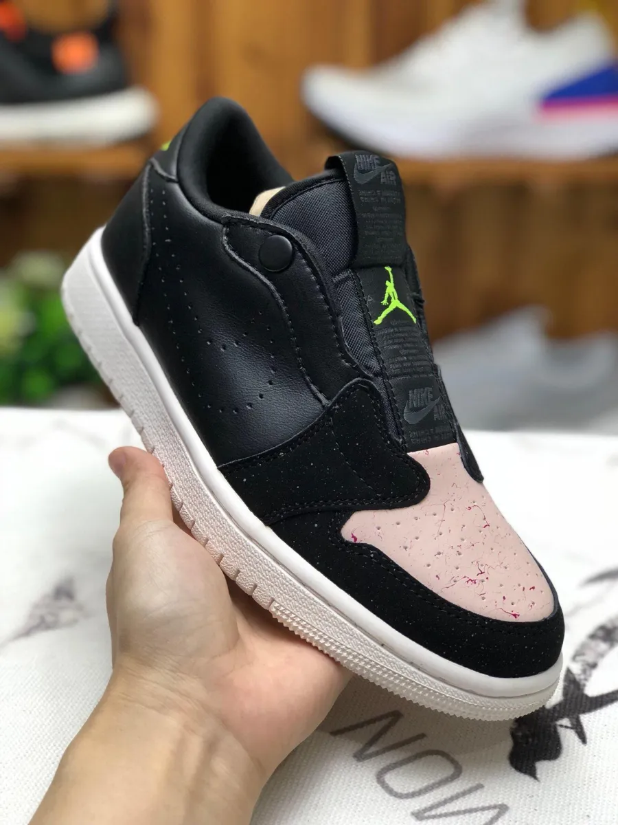 Air Jordan 1 Low Slip Black/Volt-Phantom-Silt Red AV3918-002 Brand New