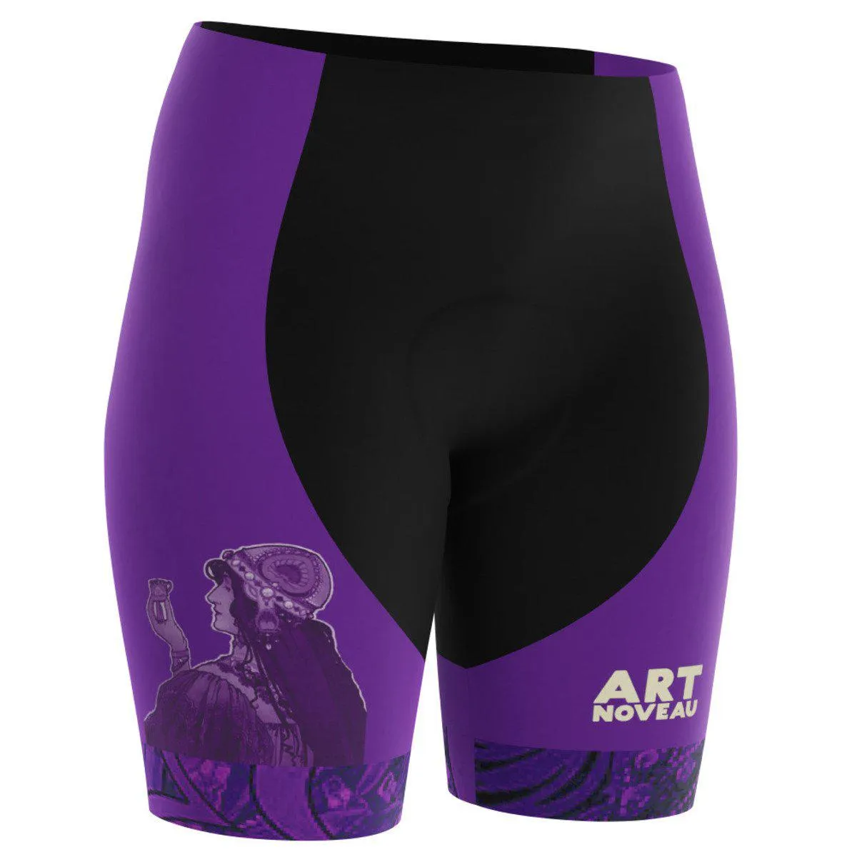 Women's Art Noveau Pro-Band Cycling Shorts Brand New