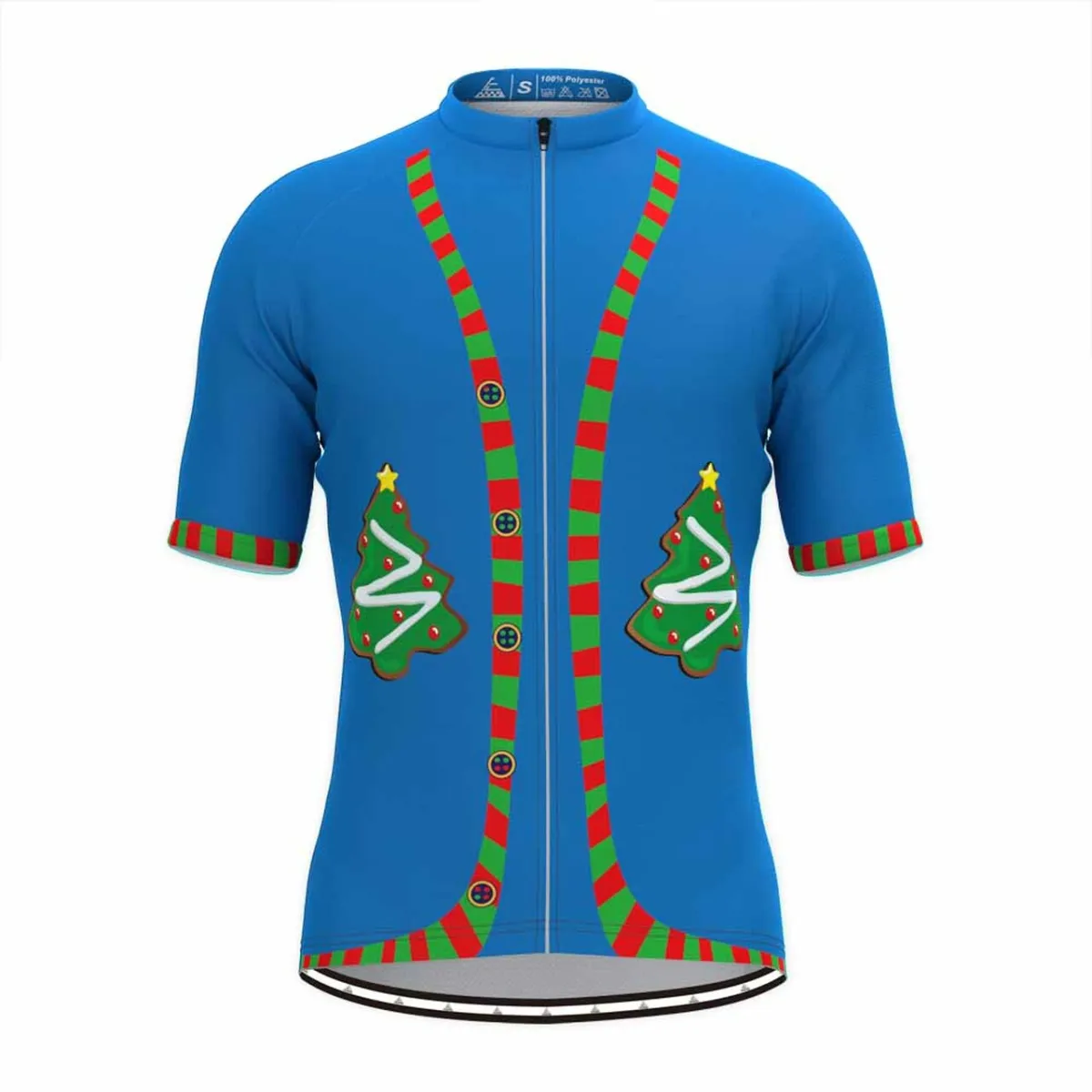 Ugly Christmas Sweater Vest Cycling Jersey-Tree