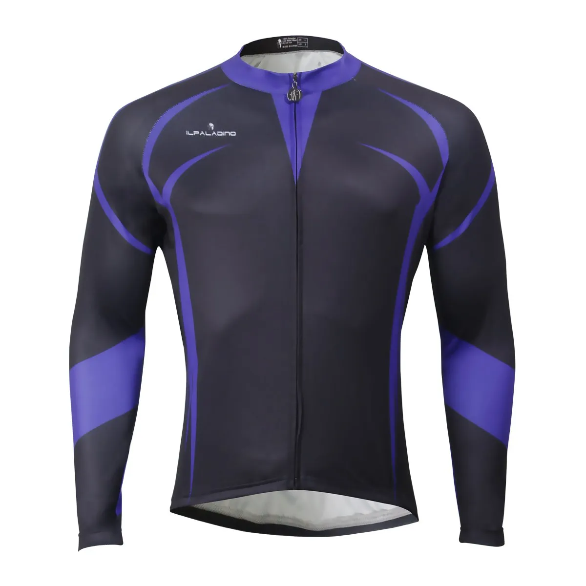 ILPALADINO Men's Black Long Sleeves Cycling Jersey Spring Autumn Exercise Bicycling Pro Cycle Clothing Racing Apparel Outdoor Sports Leisure Biking Shirts NO.764